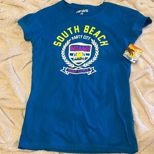 Surf Style Miami Blue T-Shirt. New with tag